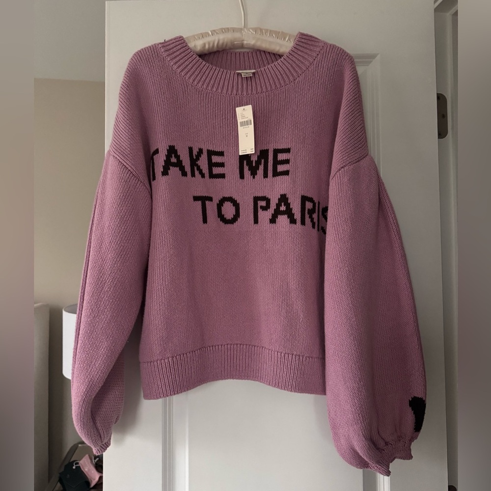 NWT Maeve for Anthropologie- Take me to Paris Sweater Size Medium